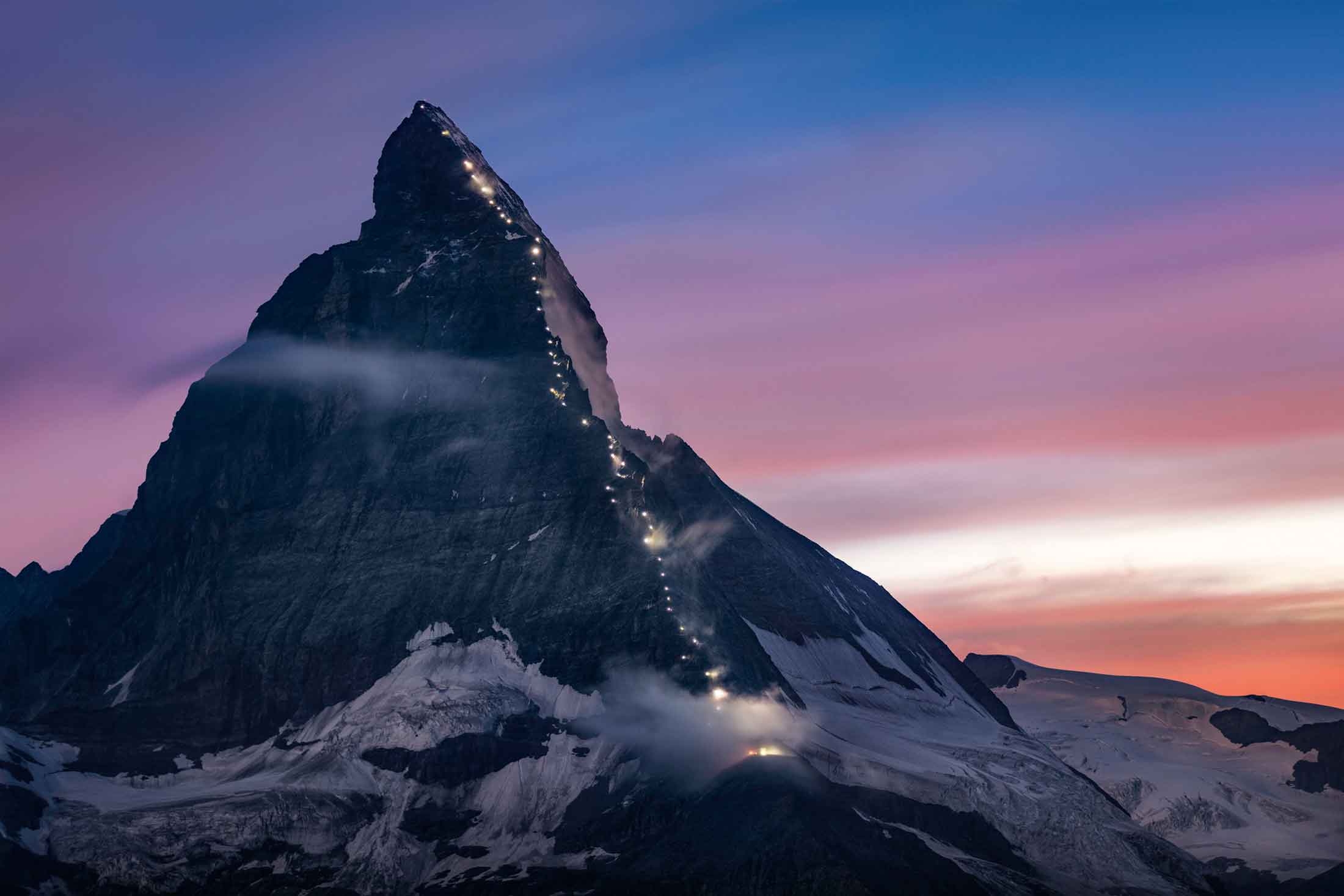 Stock placeholder image with grayscale geometrical mountain landscape